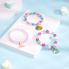 Melbees by Yellow Chimes Bracelet for Kids and Girls Beads Bracelets for Girls | 3pcs Combo of Charm Beads Bracelet | Birthday Gift For girls and Kids