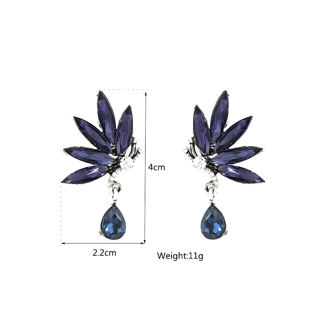 Yellow Chimes Angels & Wings Blue Drop Earring for Women & Girls