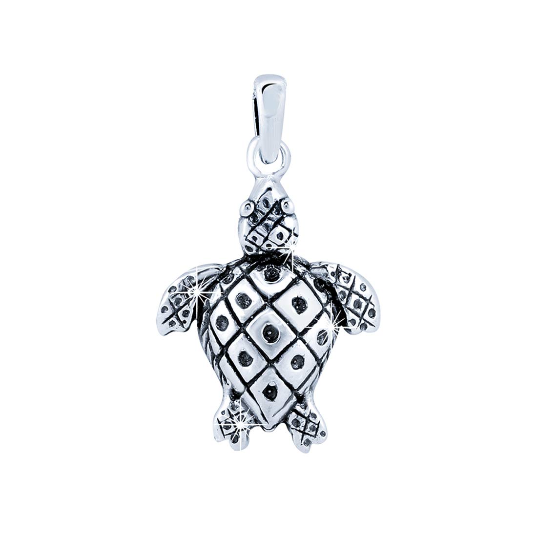 Yellow Chimes Tortoise Good Luck Charm 925 Sterling Silver Hallmark and Certified Purity Turtle Pendant with Silver Chain for Women and Girls