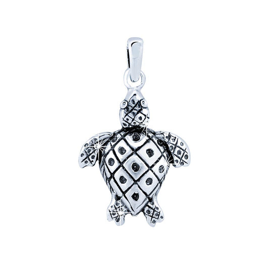 Yellow Chimes Tortoise Good Luck Charm 925 Sterling Silver Hallmark and Certified Purity Turtle Pendant with Silver Chain for Women and Girls