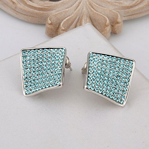 Yellow Chimes A5 Grade Crystal Platinum Plated Designer Studs Earrings for Women & Girls