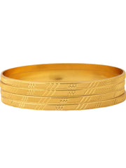 Yellow Chimes Bangles for Women Gold Toned Set of 4 Pcs Dialy Wear Bangles for Women and Girls