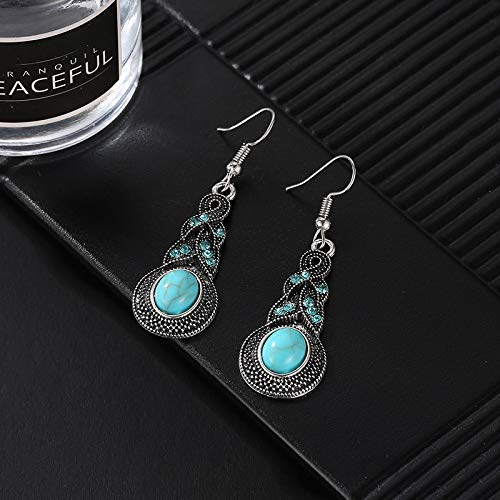 Yellow Chimes 2 Pairs Combo Bohemian Modern Fusion Oxidized silver Drop Chand Bali Earrings