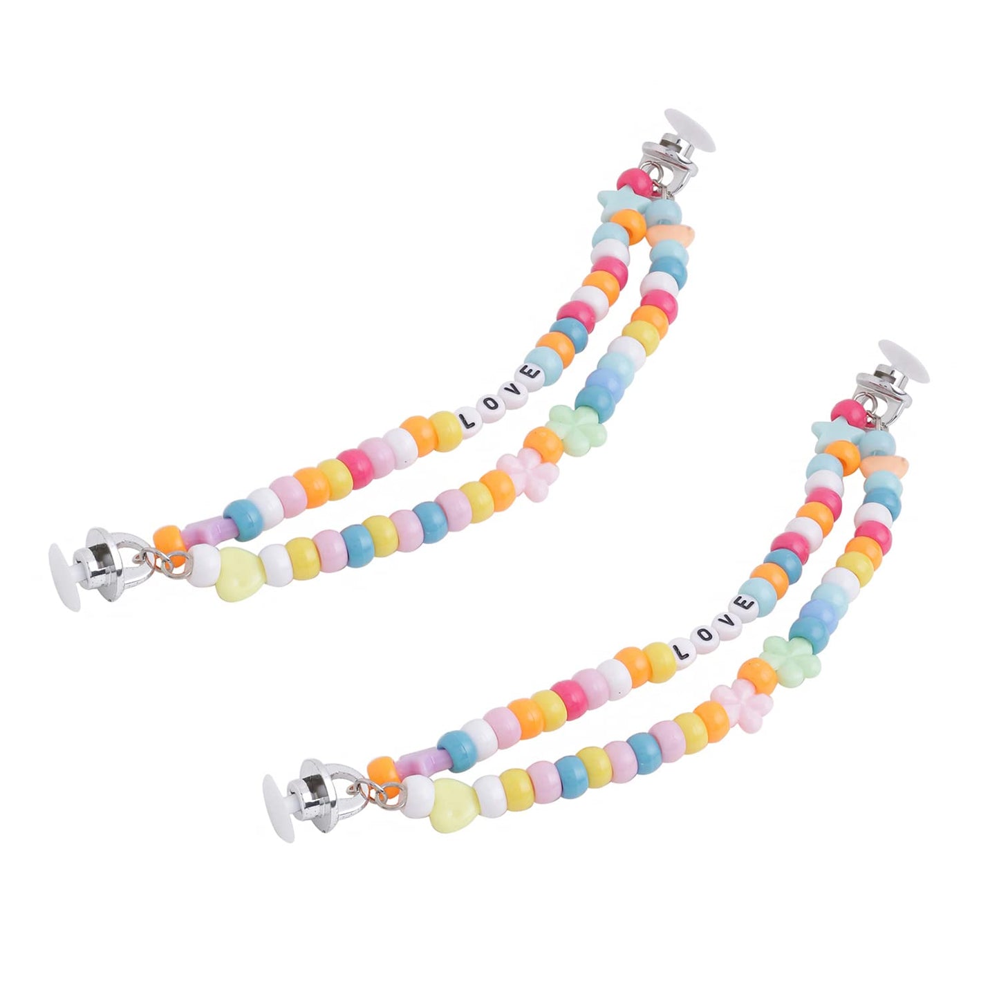 Melbees By Yellow Chime Shoe Chains for Kids Girls Teens | Shoe Accessories Beads Design | Shoe Decoration Charms| Shoe Chains for Unisex | Pack of 2 pieces | Shoe Chain Charms for Croc