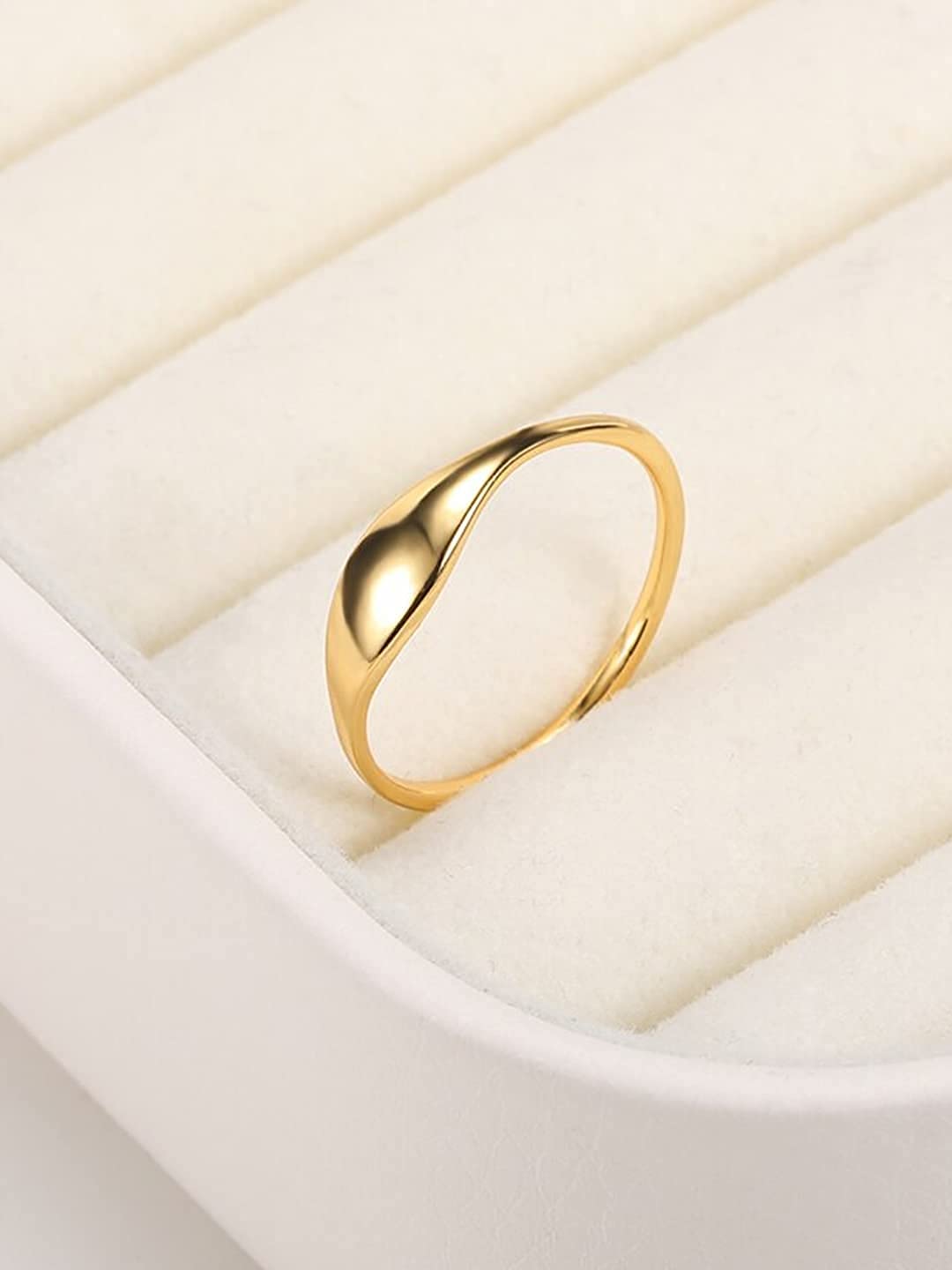 Yellow Chimes Ring For Women Gold Plated Rings for Women and Girls (Design-2, Gold-1)