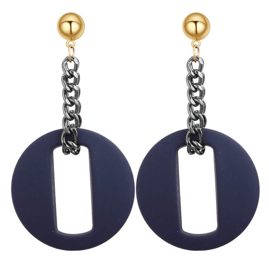 Yellow Chimes Matte Finish Soft Blue Resin Dangle Earring for Women And Girls