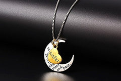 Yellow Chimes Pendant for Women Sisters Love Special Moon Heart Pendant for Girls and Women.