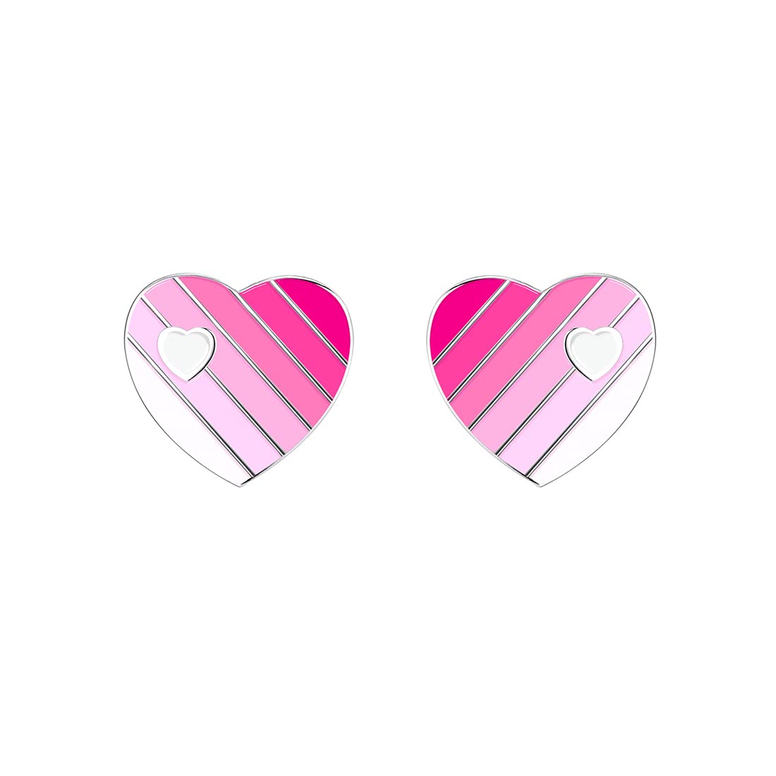 Raajsi by Yellow Chimes 925 Sterling Silver Stud Earring for Girls & Kids Melbees Kids Collection Heart Designed | Birthday Gift for Girls Kids | With Certificate of Authenticity & 6 Month Warranty
