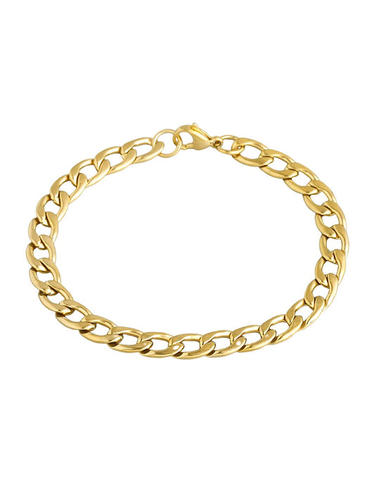 Yellow Chimes Elegant Latest Fashion Stainless Steel Gold Plated Chain Bracelet for Men and Boys