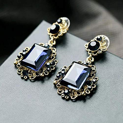 Yellow Chimes Elegant Antique Design Mehrunnisa Fashion Blue Crystal Drop Earrings For Women Earrings For Women And Girl's