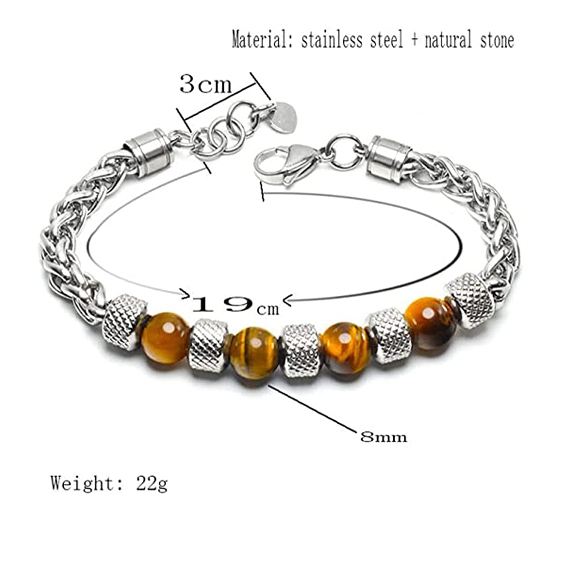 Yellow Chimes Beads Bracelet for Men Stainless Steel High Polished –  YellowChimes