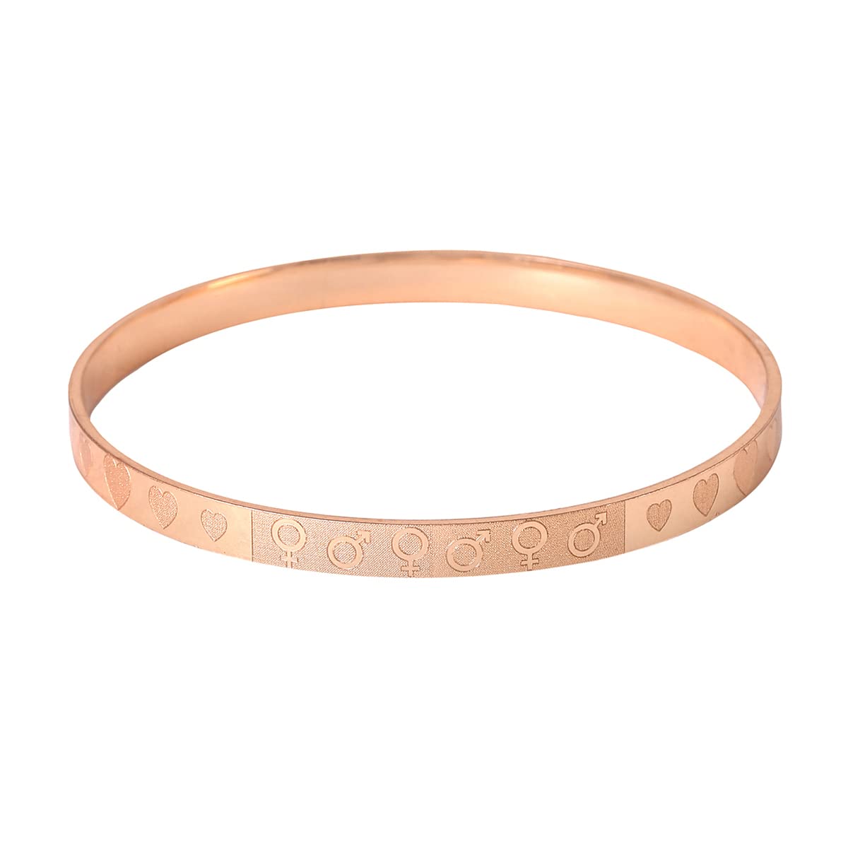 Yellow Chimes Bangles for Women & Girls Traditional Rose Gold Bangles for women Rose Gold Plated Bangles for Girls | Heart Designed Bangles | Birthday Gift For girls & women Anniversary Gift for Wife