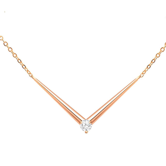 Yellow Chimes Pendant for Women and Girls Rose Gold Pendant Necklace for Women | Bar Designed Crystal Studded Pendnat | Birthday Gift for girls and women Anniversary Gift for Wife