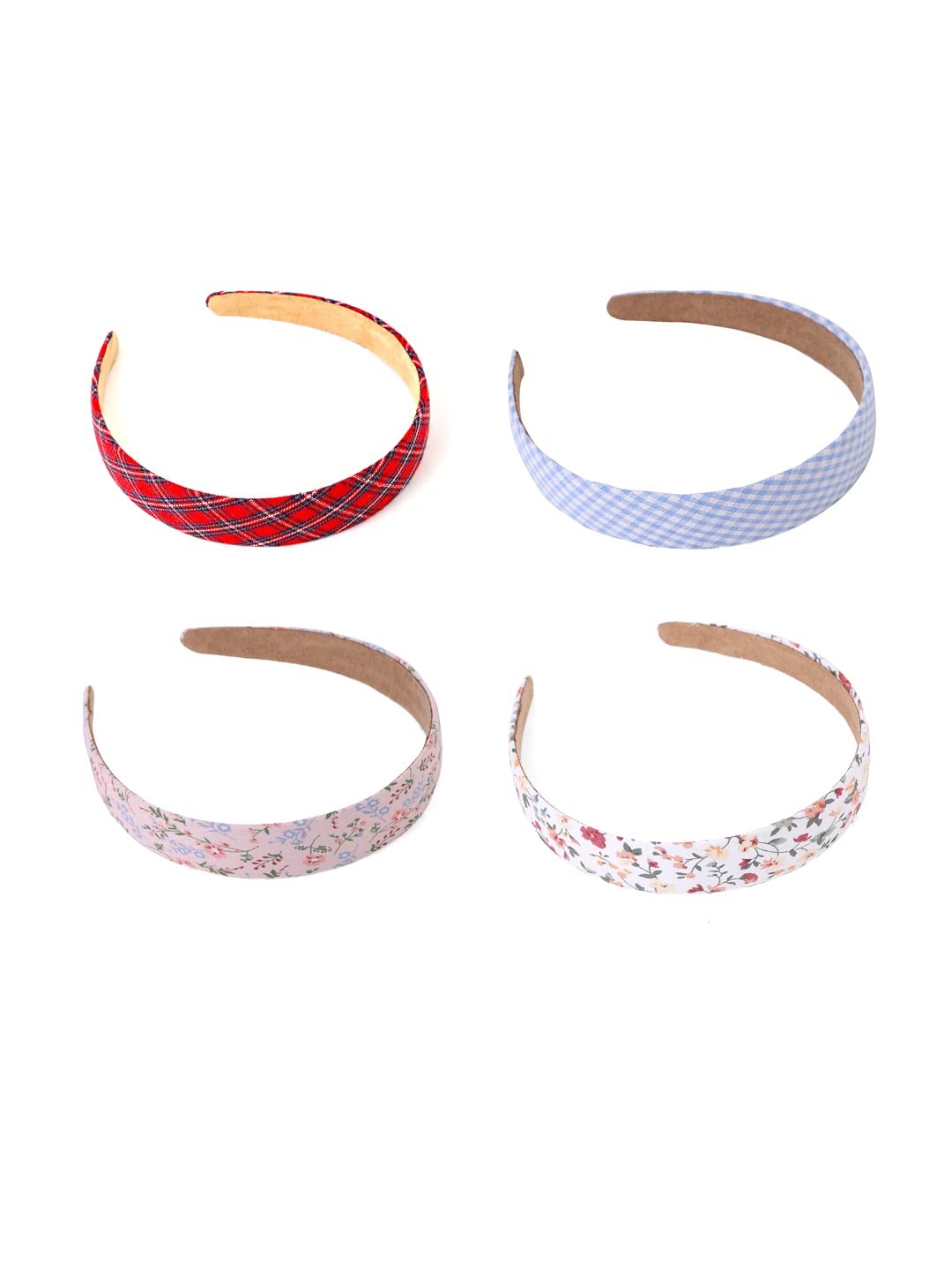 Melbees by Yellow Chimes Hair Bands for Girls Kids Hair Accessories for Girls Baby Hair Band 4 Pcs Floral Printed Multicolor Hairband for Girls Kids Head Bands for Girls Kids & Toddlers