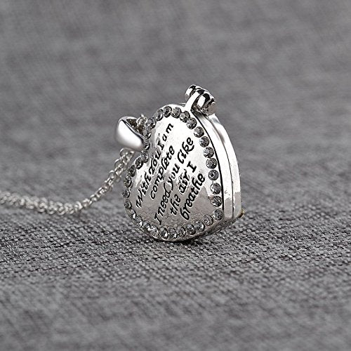 YELLOW CHIMES Love Message Heart Crystal Locket Pendant for Girls and Women