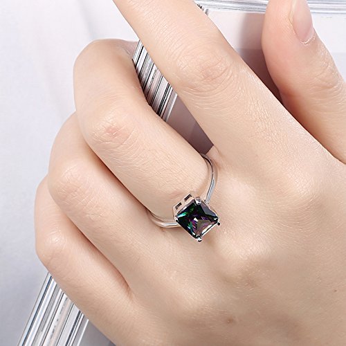New Simulation Royal Blue Sapphires Sugar Tower Multicolor Crystal Rings  Women's Luxury Fashion Silver Color Ring For Women - AliExpress