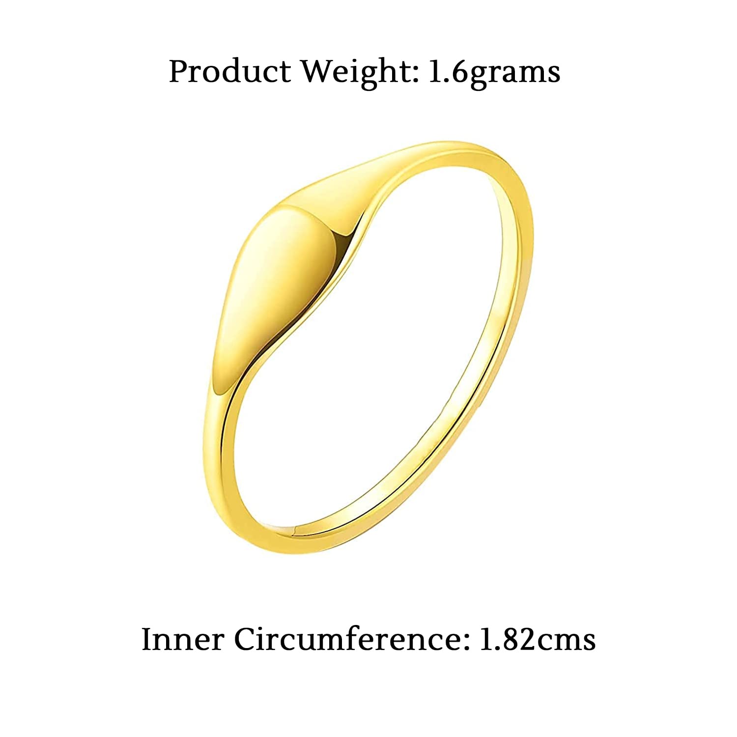Yellow Chimes Ring For Women Gold Plated Rings for Women and Girls (Design-2, Gold-1)