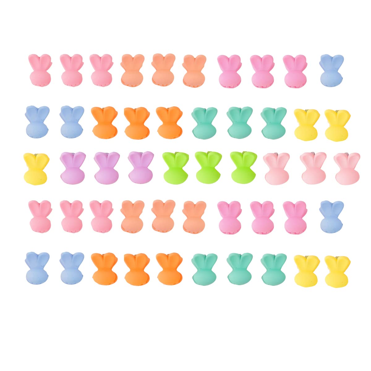 Melbees by Yellow Chimes Hair Clips for Girls Kids Hair Accessories for Girls Hair Claw Clips for Girls Kids Multicolor Small Claw Clip 50 Pcs Mini Hair Claw Clips for Girls Baby's Clutchers for Hair