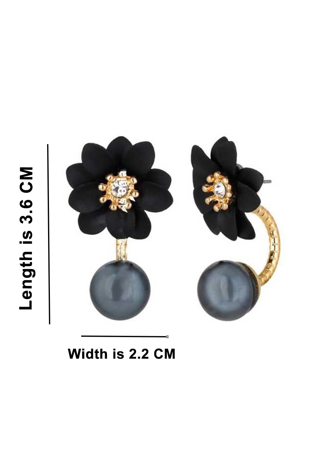 Kairangi Stud Earrings for Women 4 Pair Combo Earrings Modern Style Latest Floral Pearl Studs Earrings Set For Women and Girls