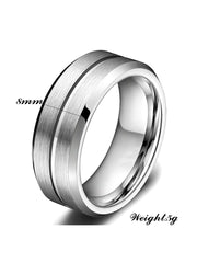 Yellow Chimes Stainless Steel Ring for Men Silver Toned Band Ring for Men and Boys
