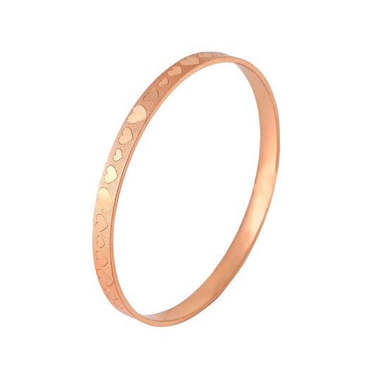 Yellow Chimes Bangles for Women & Girls Traditional Rose Gold Bangles for women Rose Gold Plated Bangles for Girls | Heart Designed Bangles | Birthday Gift For girls & women Anniversary Gift for Wife