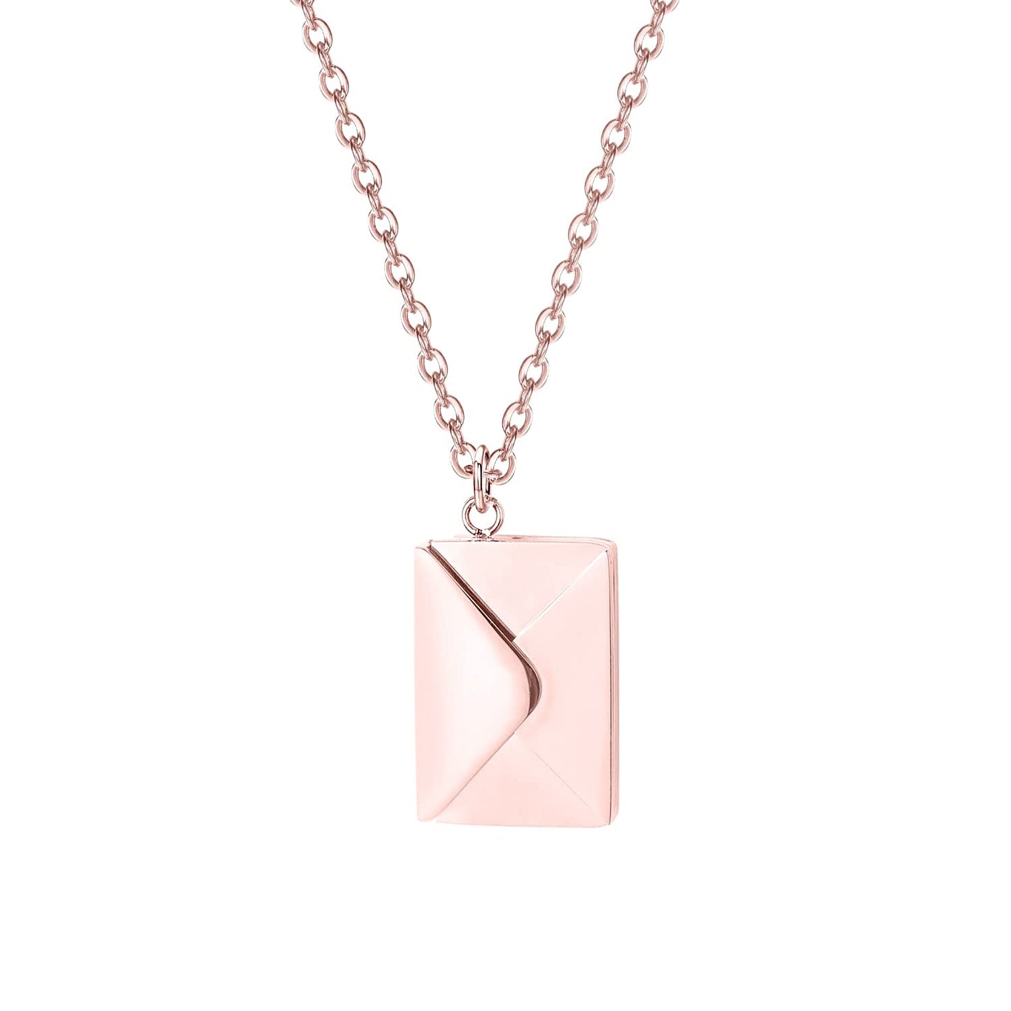 Yellow Chimes Pendant for Women and Girls Rose Gold Pendant Necklace | Staineless Steel Love Letter Envolope Pendant Chain | Birthday Gift for girls and women Anniversary Gift for Wife