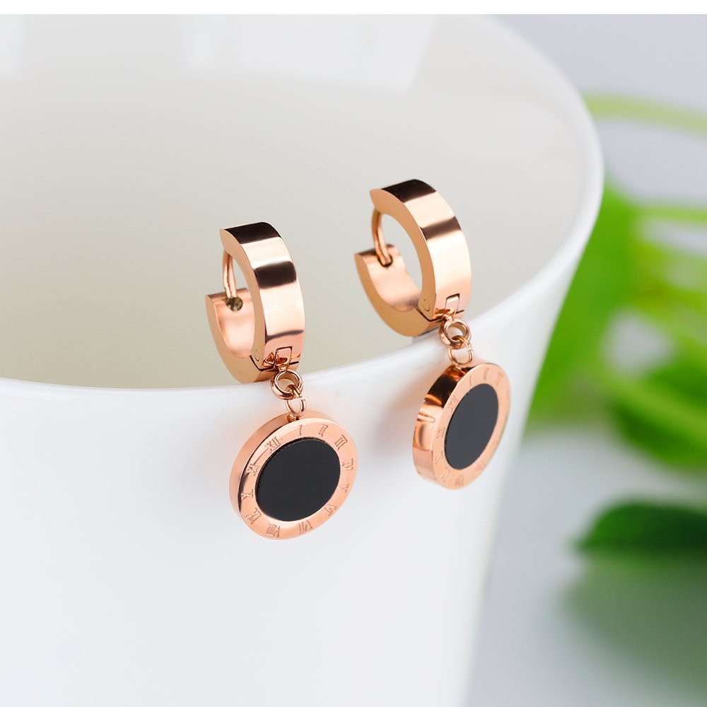 Kairangi Drop Earrings for Women Western Style Stainless Steel Never Fading Rosegold Drop Earrings for Women and Girls.