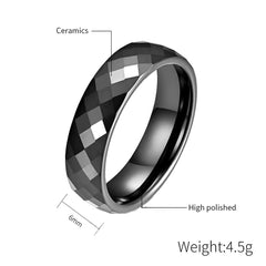 Yellow Chimes Rings for Men black Colored Metal Stainless Steel Band Designed Winter, Spring, Autumn and Summer Rings for Men and Boys