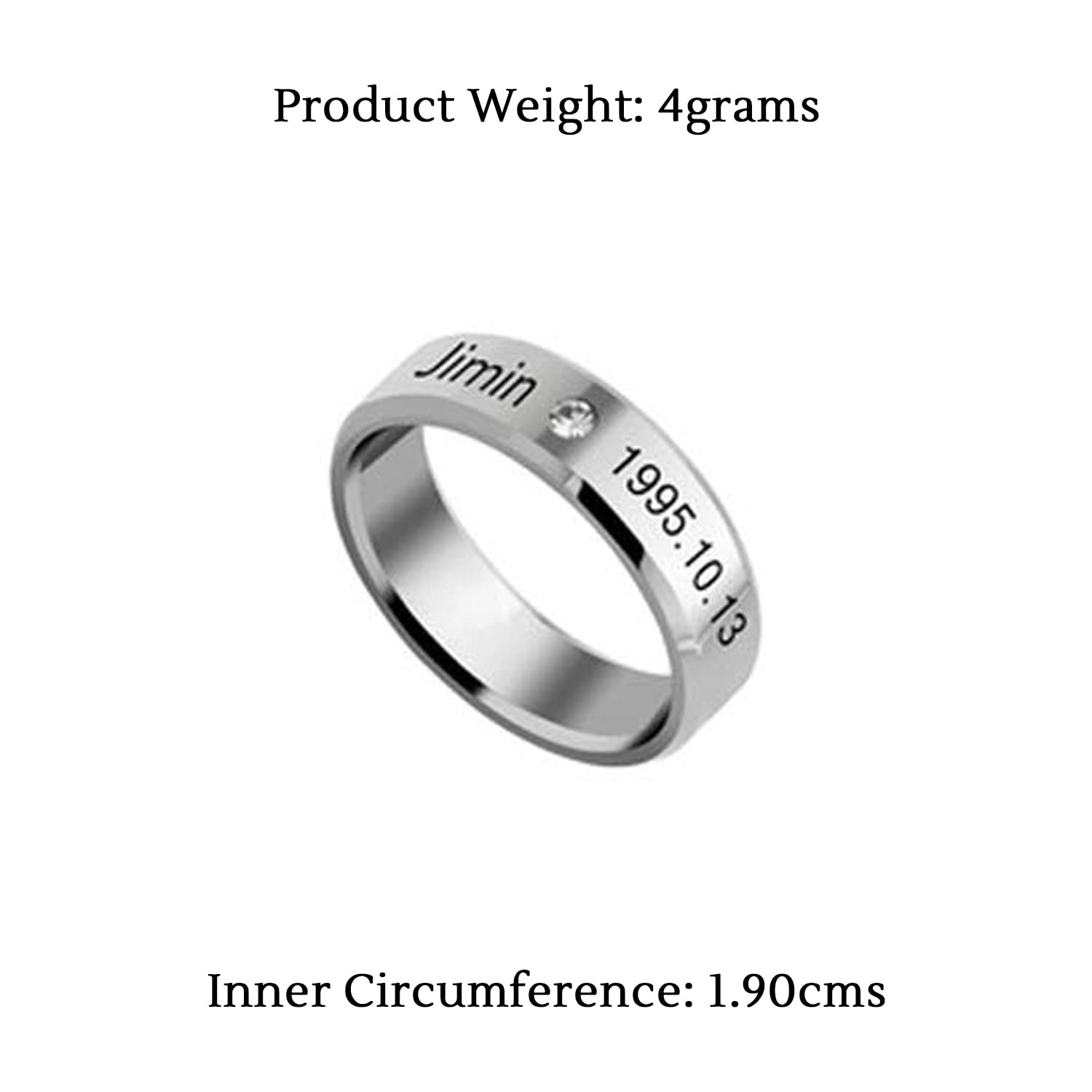 Buy 4mm PERSONALIZED NAME RING Custom Engraved Ring Sterling Silver Ring  Engravable Minimal Style for Men Ring for Women Gift for Best Friend Online  in India - Etsy