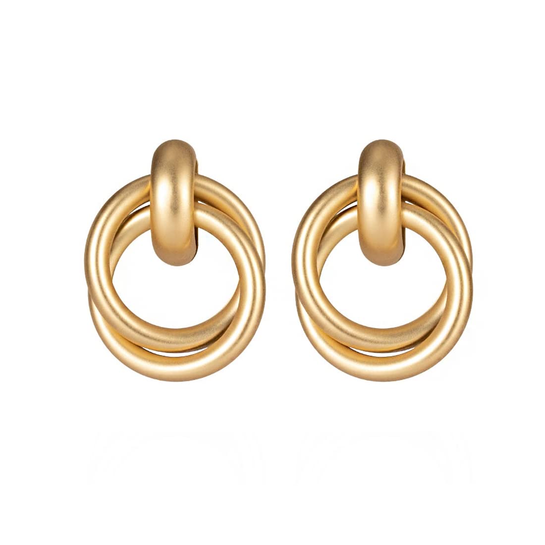 Yellow Chimes Earrings For Women Gold Plated Twisted Layered Circle Hoop Stud Earrings For Women and Girls