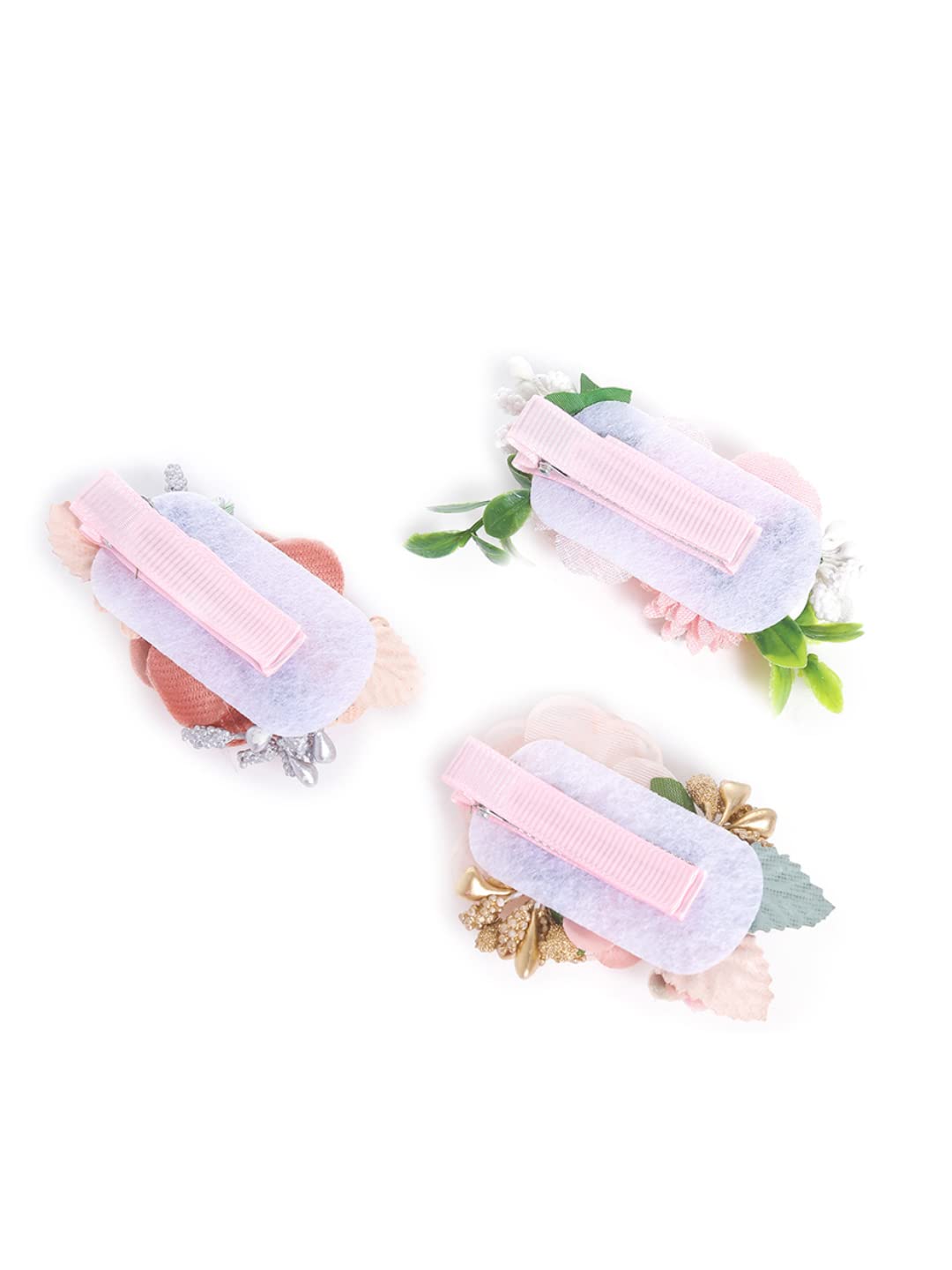 Melbees by Yellow Chimes Hair Clips for Girls Kids Hair Accessories for Girls Baby's Hair Clip Cute 3 PCS Multicolor Floral Alligator Hair Clips For Hair Alligator Clips for Girls Kids Teens Toddlers