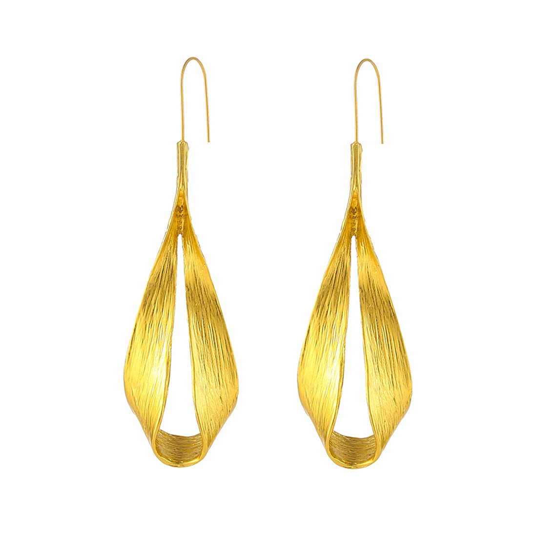 Yellow Chimes Elegant Latest Fashion Geometric Design Studded Crystal Floral Design Dangler Earrings for Women and Girls (Design 6)