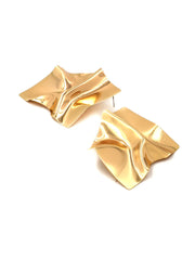 Yellow Chimes Stud Earring for Women Handcrafted Gold Plated Geometric Stud Earrings for Womens and Girls