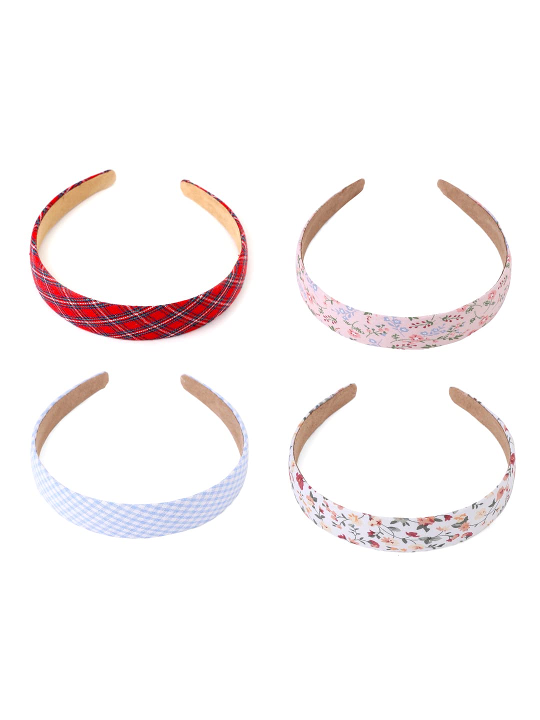 Melbees by Yellow Chimes Hair Bands for Girls Kids Hair Accessories for Girls Baby Hair Band 4 Pcs Floral Printed Multicolor Hairband for Girls Kids Head Bands for Girls Kids & Toddlers