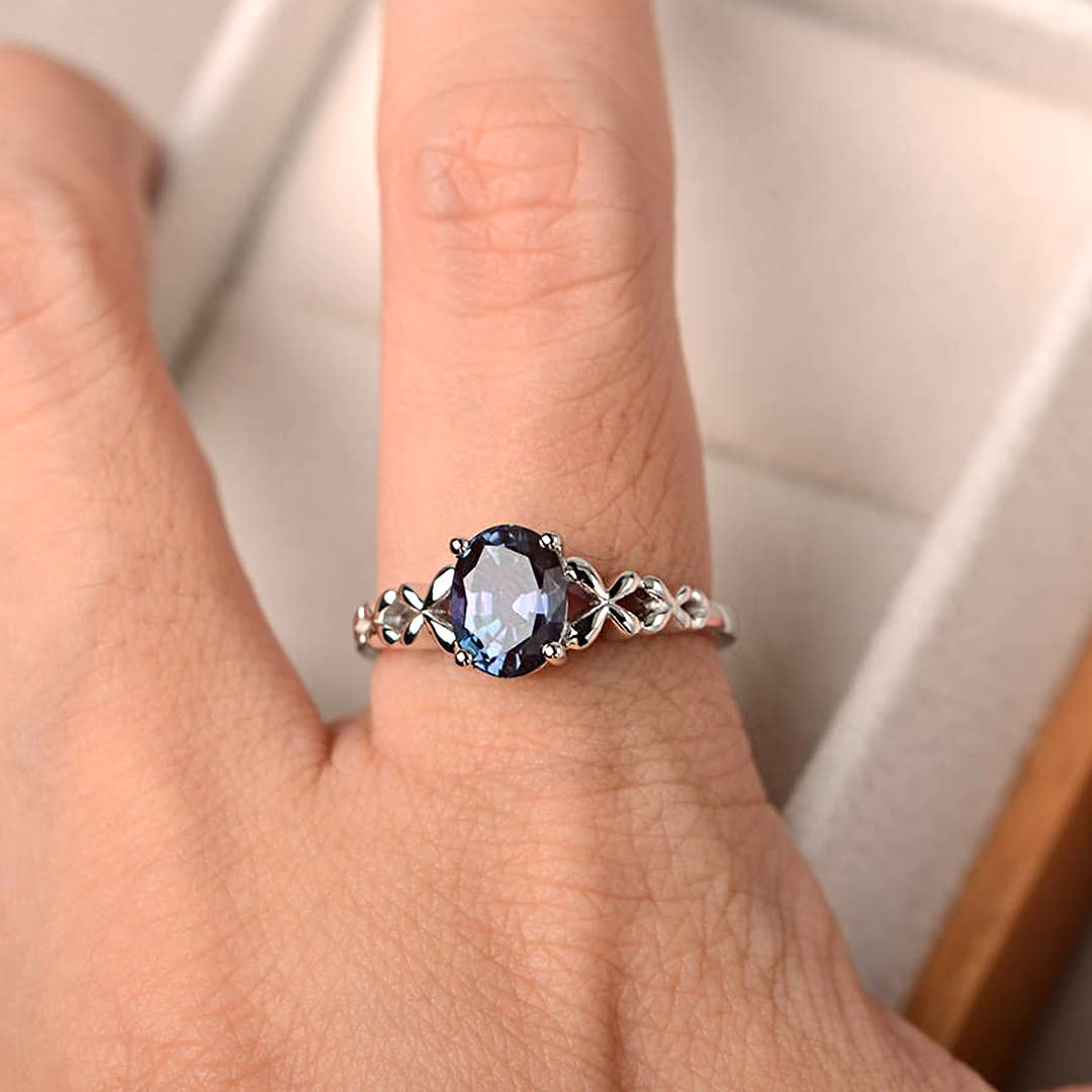 Yellow Chimes Rings for Women and Girls Blue Color Ring | Silver Tone Blue Crystal Studded Finger Ring for Women | Birthday Gift For girls and women Anniversary Gift for Wife