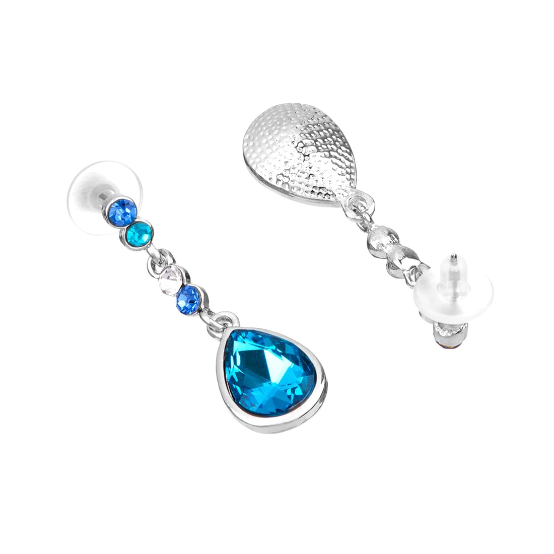 Teardrop Crystal Drop Earrings | BLINGG