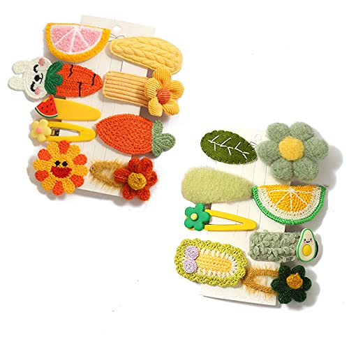 Melbees by Yellow Chimes Hair Clips for Girls Kids Hair Clip Hair Accessories For Girls Cute Characters Pretty Snap Hair Clips for Baby Girls 16 Pcs Green Alligator Clips for Hair Baby Hair Clips