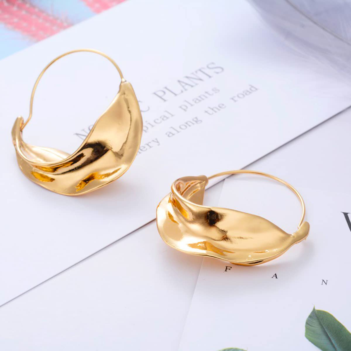 Yellow Chimes Earrings For Women Gold Toned Twisted Huggie Earrings For Women and Girls