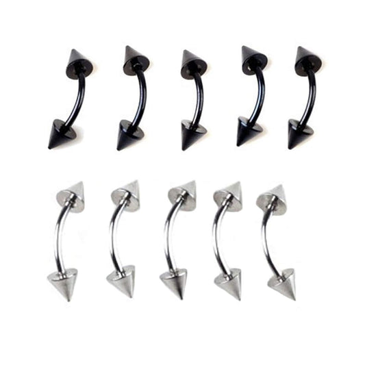 Yellow Chimes Stylish Piercing Stainless Steel Combo Body Jewelry Set for Women and Men