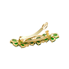 Yellow Chimes Hair Clips for Women Girls Barrette Hair Clips for Women Hair Accessories for Women Butterfly Clips for Women Green Crystal French Barrette Hair Clips for Women and Girls Gift For Women