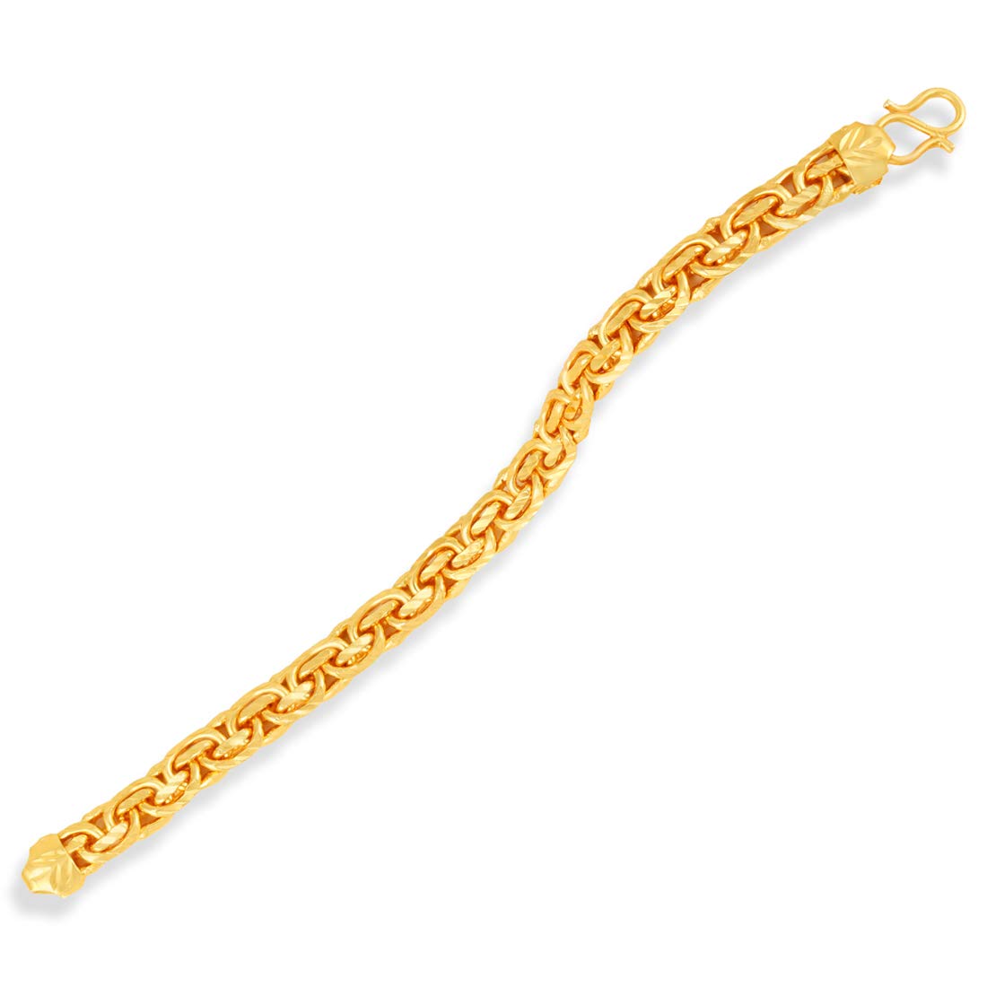 Yellow Chimes Stylish 18K Gold Plated Wrist Golden Chain Link Bracelet for Men and Boys