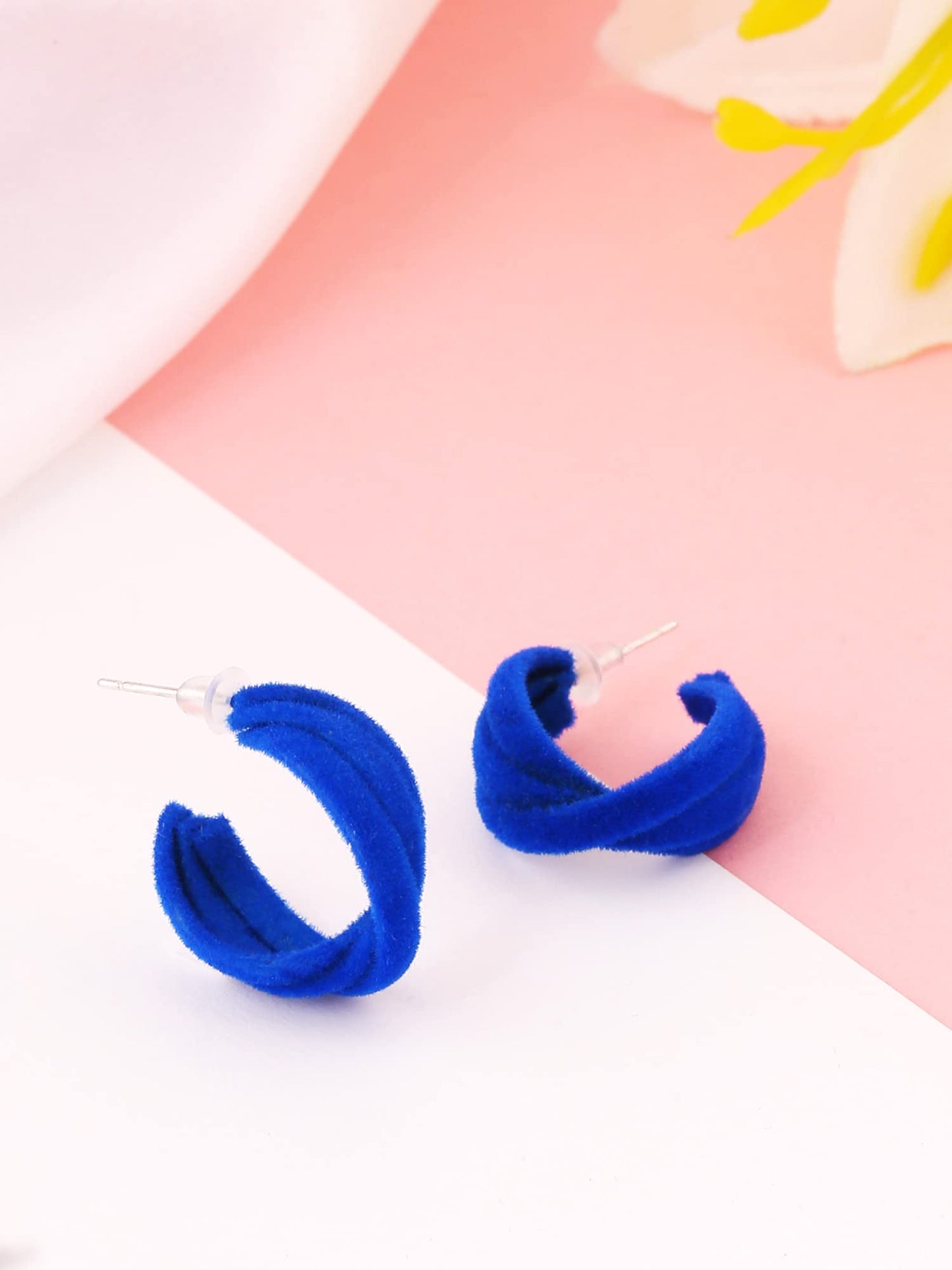 Yellow Chimes Earrings for Women and Girls Hoop Earrings for Girls | Blue Color Hoop Earrings | Birthday Gift for girls and women Anniversary Gift for Wife