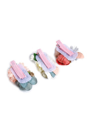 Melbees by Yellow Chimes Hair Clips for Girls 3 PCS Hairclips for Kids Floral Hair Clips Set Beauty Imported Hair Clips Hair Accessories for Girls and Kids Women.