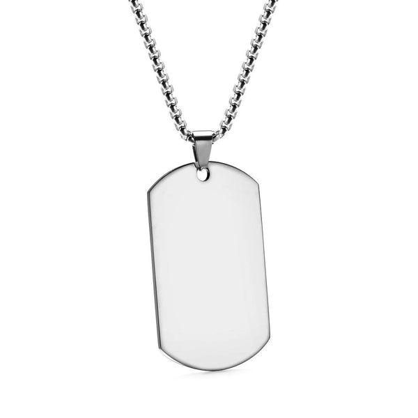 YELLOW CHIMES Stainless Steel Daily Wear Plain Silver Army Dual Dog Tag  Pendant Necklace for Men and Boys Plain Silver Dog Tag Price in India - Buy  YELLOW CHIMES Stainless Steel Daily