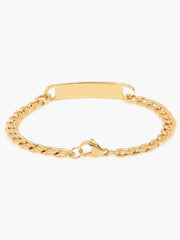 Yellow Chimes Bracelet for Men Stainless Steel Golden Chain Tag Bracelet for Men and Boys