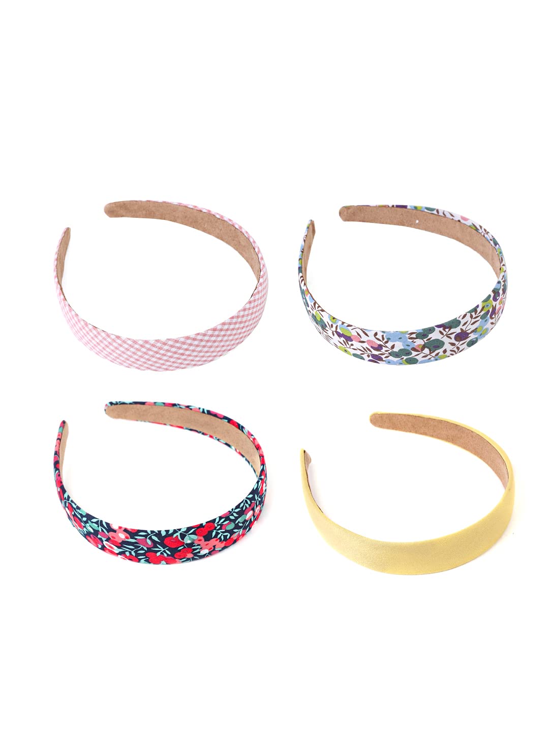 Melbees by Yellow Chimes Hair Bands for Girls Kids Hair Accessories for Girls Baby Hair Band 4 Pcs Floral Printed Multicolor Hairband for Girls Kids Head Bands for Girls Kids & Toddlers