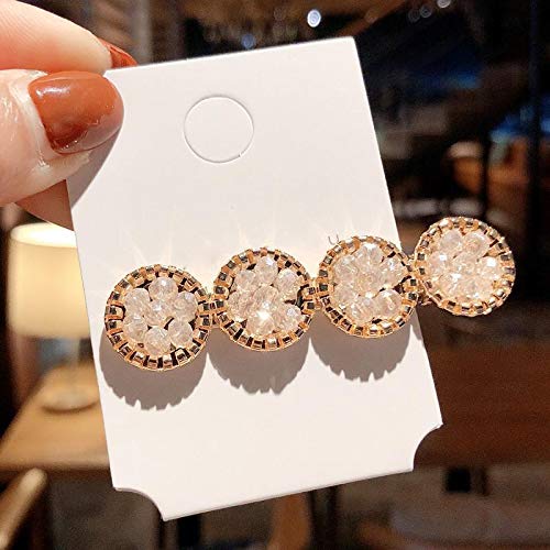 Yellow Chimes Hair Clips for Women Girls Hair Accessories for Women Multicolor Hair Clip 4 Pcs Hair Clips for Girls Shiny Crystal Hairclips Alligator Clips for Hair Pins for Women and Girls Gift For Women & Girls