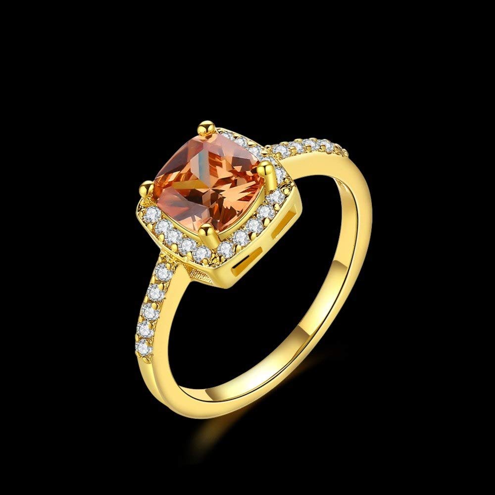 Yellow Chimes Fashion Collection Crystal Gold Plated Alloy Ring for Women & Girls