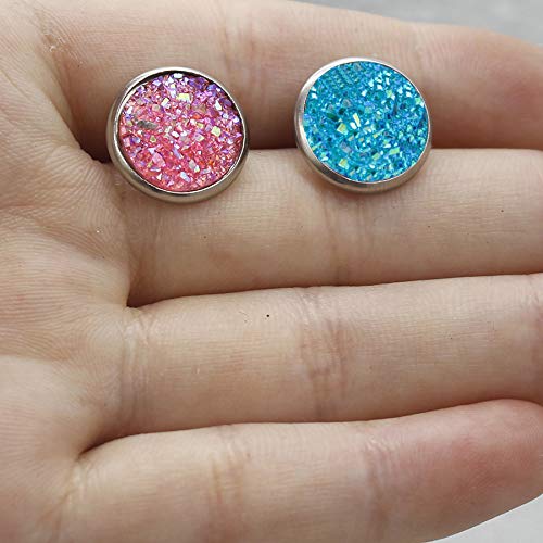 Yellow Chimes 2 Pairs Stardust Spark Silver Studs Combo Earrings for Women and Girls