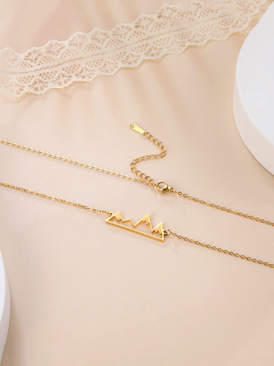 Yellow Chimes Necklace for Womens Goldplated Minimal Designed Necklace for Womens and Girls